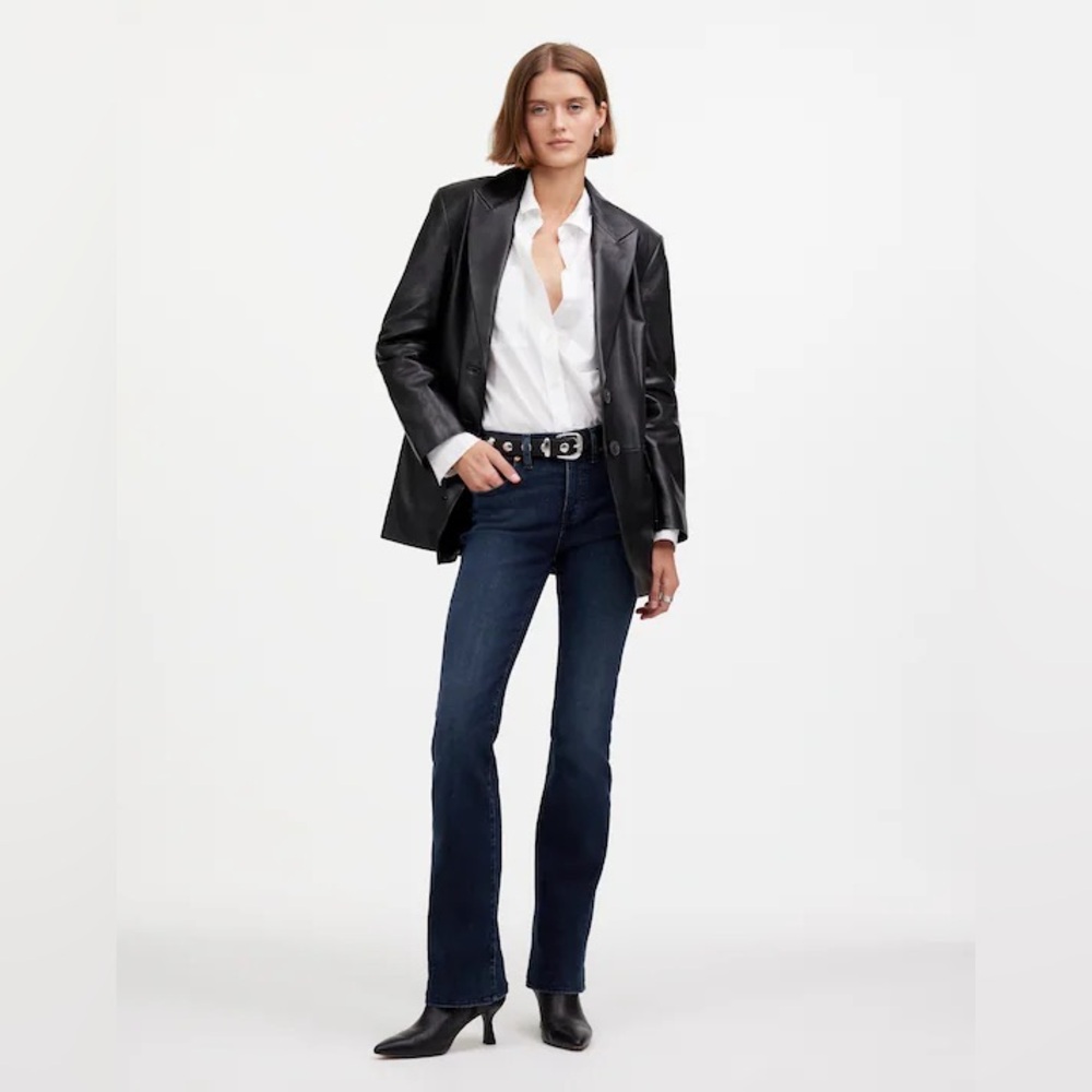 NWT Madewell Blue Women's Kick Out Full-Length Jeans - 25 - Kingston Wash